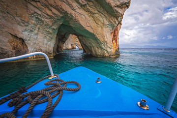 Tourist boat heading for the Blue Caves