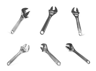 Basket of fresh towels on grey background