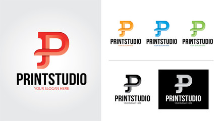 P Letter Logo Template minimalist and creative logo set