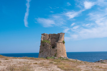 Miggiano Tower in Santa Cesarea Terme, Salento. Italy