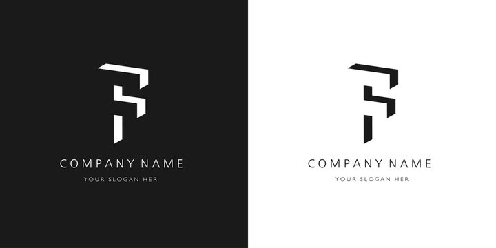 f logo, modern design letter character