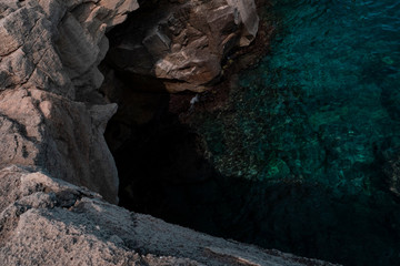 Coast background. Santa Cesarea Terme. Puglia. Italy