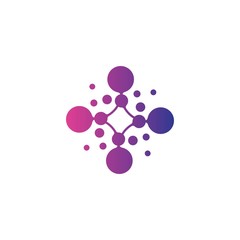 Molecule logo template vector icon