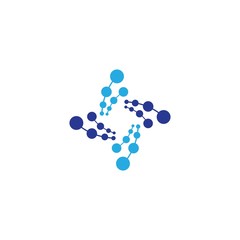 Molecule logo template vector icon