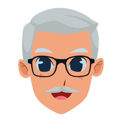 Fototapeta premium old man smiling and happy