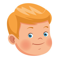 Cute little boy smiling face