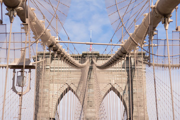 New York, EUA - View over Brooklyn Bridge.