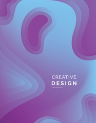 Abstract color 3d paper art illustration. Minimal covers design. Colorful gradients, Future background design. Fluid shapes composition