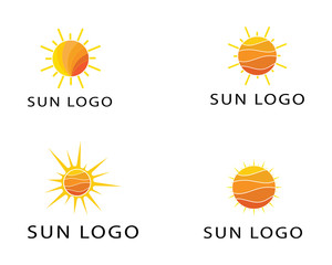 Fototapeta premium Vector Icon Logo Sun over horizon