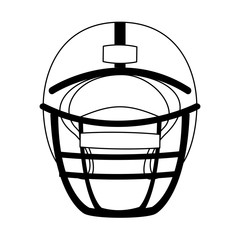 american football sport game cartoon in black and white