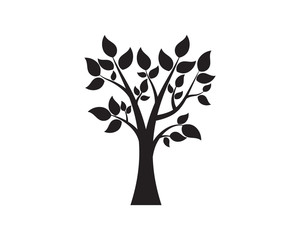 Tree concept of a stylized tree with letter