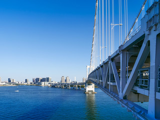 Obraz premium レインボーブリッジと東京ベイエリア