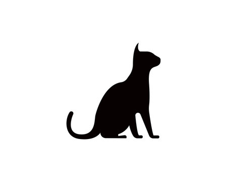 Cat and Dog vector silhouettes logo