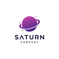 saturn planet vector icon. logo design © bagus