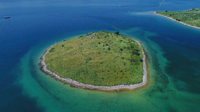 Biograd coastline aerial