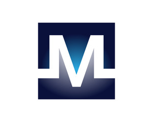 M letter square logo icon template