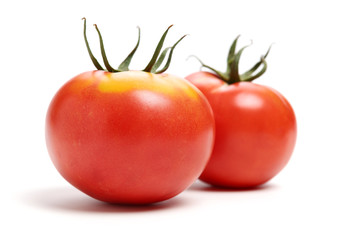 fresh tomato isolated on white background