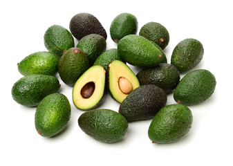Avocado on a white background