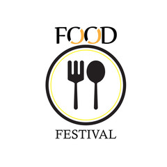 Food Festival Logo Vector Template Design Illustration