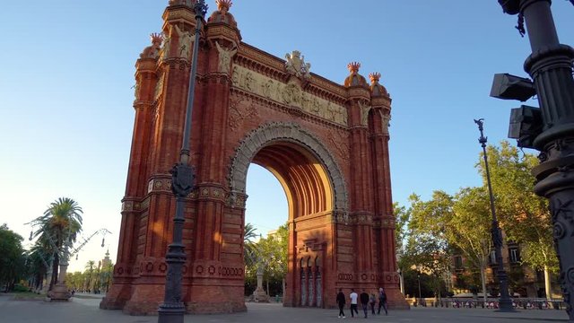 Arc de Triumf, L'Arc de Triumph, in Barcelona, Spain.