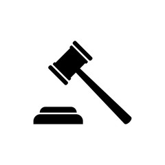 Judge Gavel Auction icon vector illustration