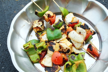 Grilled vegetable in dish