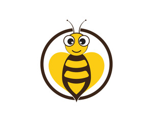 Bee Logo Template vector icon illustration