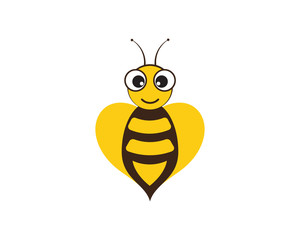 Bee Logo Template vector icon illustration
