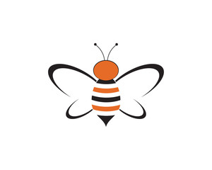 Bee Logo Template vector icon illustration