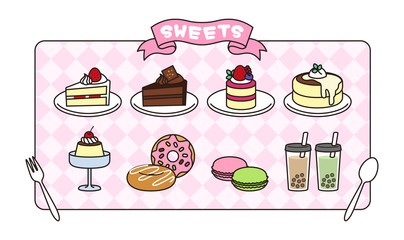 スイーツのイラストセット
