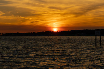 Naklejka premium sunset on the sea