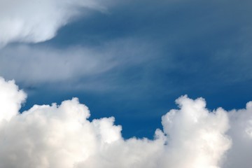 blue sky with white clouds