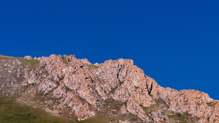 mountains and blue sky olkhon island