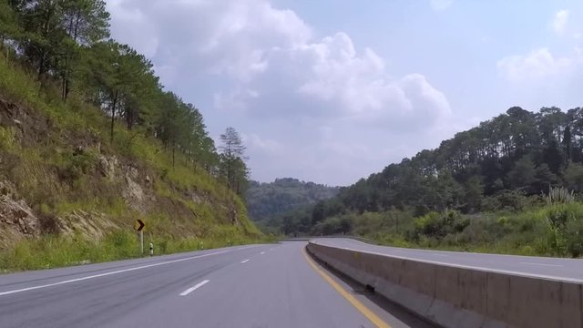 Video of rural roads in Thailand Route 1090 Mae Sot - Umphang line 164 km distance