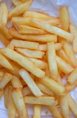 French fries background, closed up shot.