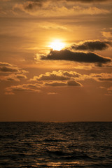 Fototapeta premium Classic beautiful Twilight romantic and amazing sunset moment at the Chantaburi beach - East of Thailand.