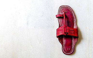 the world famous Kolhapuri or Kolapuri chappal (slippers)