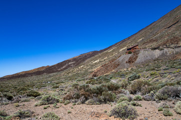 The slope of the volcano Teide, Tenerife Island