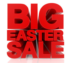 BIG EASTER SALE word on white background 3d rendering