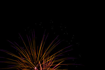 beautiful firework celebration at night