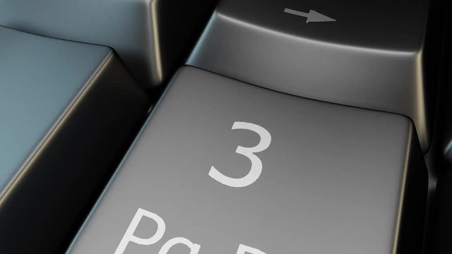 A fly over of a Black/Grey keyboard, starting near the A button and ending on the "Enter" button.