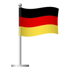Germany flag on pole icon