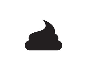 poop logo vector icon