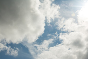 clouds in the blue sky