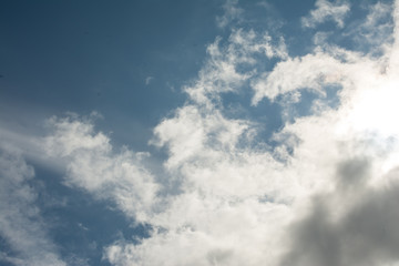 clouds in the blue sky