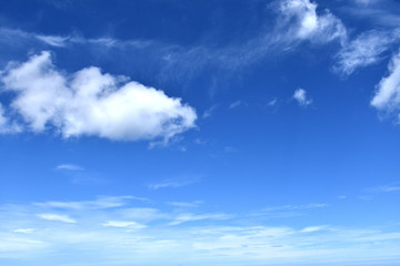 快晴の空と雲