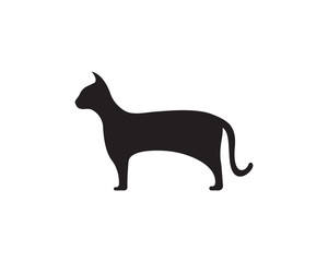 Cat and Dog vector silhouettes logo template