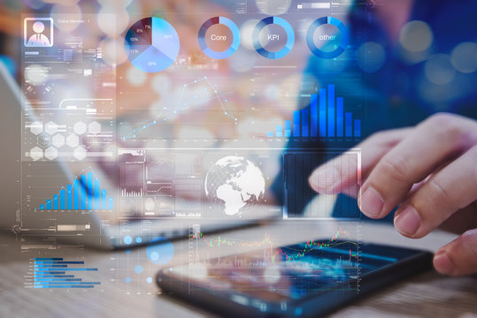 Staff KPI performance dashboard report of individual work results. Financial indicators for business startup application