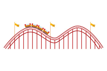 roller coaster in amusement park