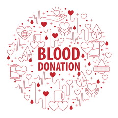 Donation Blood circle banner